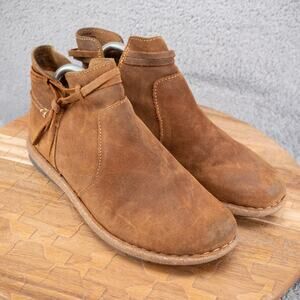 Born TARKILN Leather Ankle Boots Womens 10 US/ 42 Distressed Brown Comfort Shoes